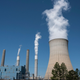 Steam rises from the Miller coal Power Plant in Adamsville, Alabama on April 13, 2021.
